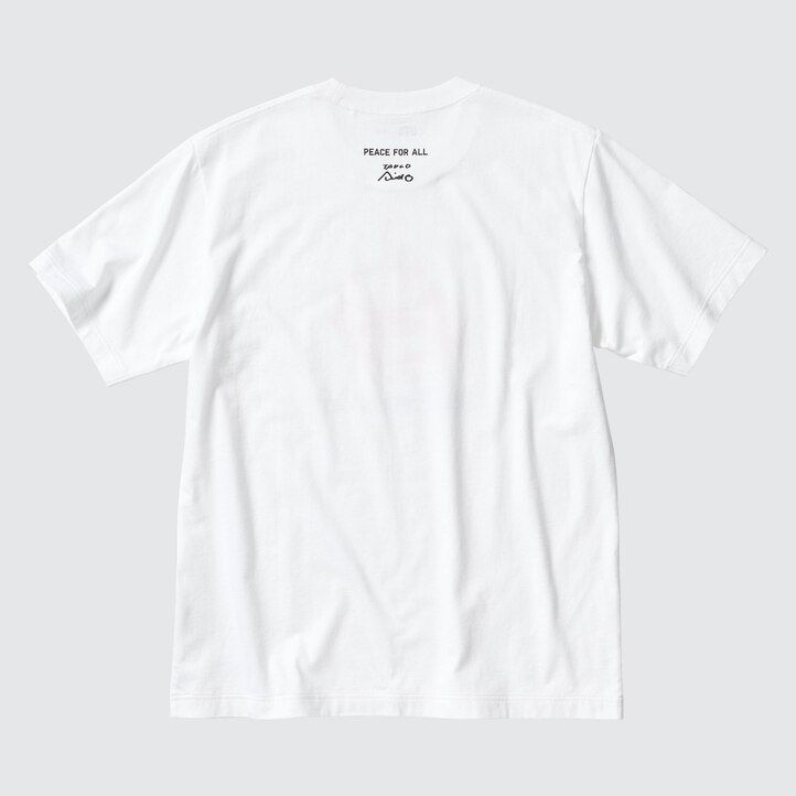 hvide uniqlo peace for all graphic tadao ando t-shirts til kvinder
