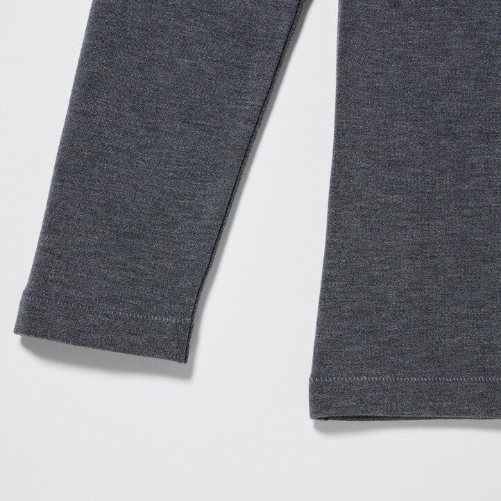 hvide uniqlo heattech ultra warm rund hals Ærmer termo t-shirts til kvinder