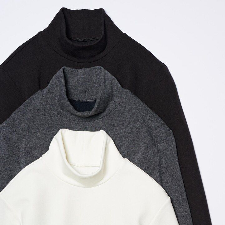 hvide uniqlo heattech ultra warm højhalsede termo-t-shirts til kvinder
