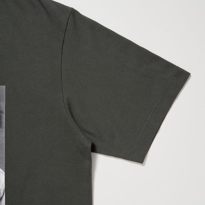 uniqlo peace for all graphic jean michel basquiat og christopher makos dame-t-shirts mørkegrå
